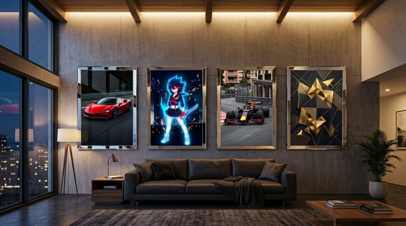AuraGlass living room showcase