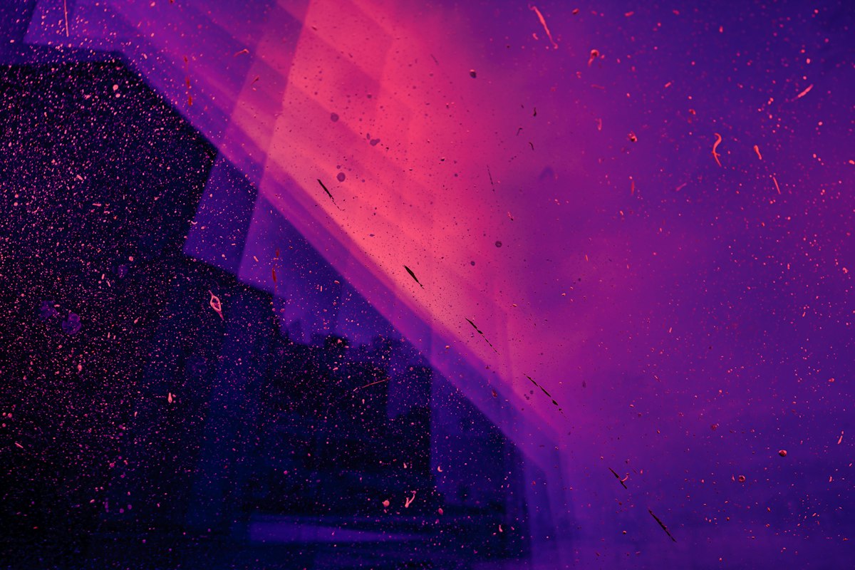 Electric Neon Samurai Blade Glass Art